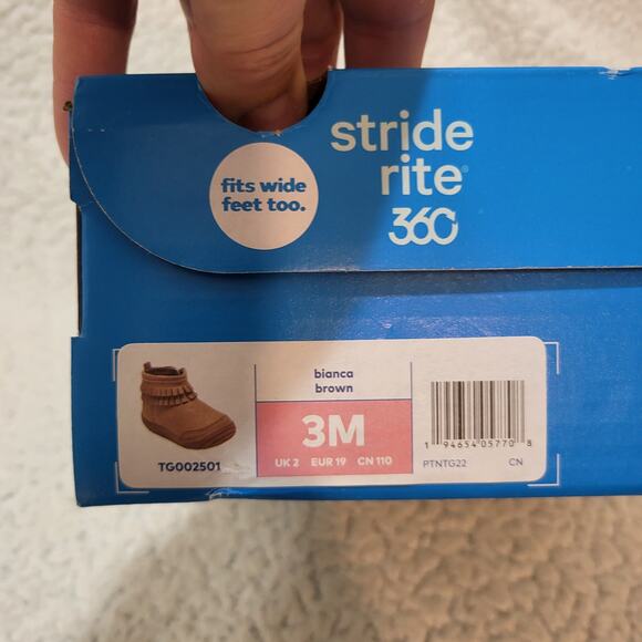 NEW Stride Rite 360 Toddler Girl's Bianca Brown Boot SIZE 3 Infant - Picture 5 of 5
